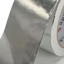 10 шт./лот 48 мм x 20 м рулон алюминиевой Фольга клейкая лента запечатывания нагрева вентиляционных каналов