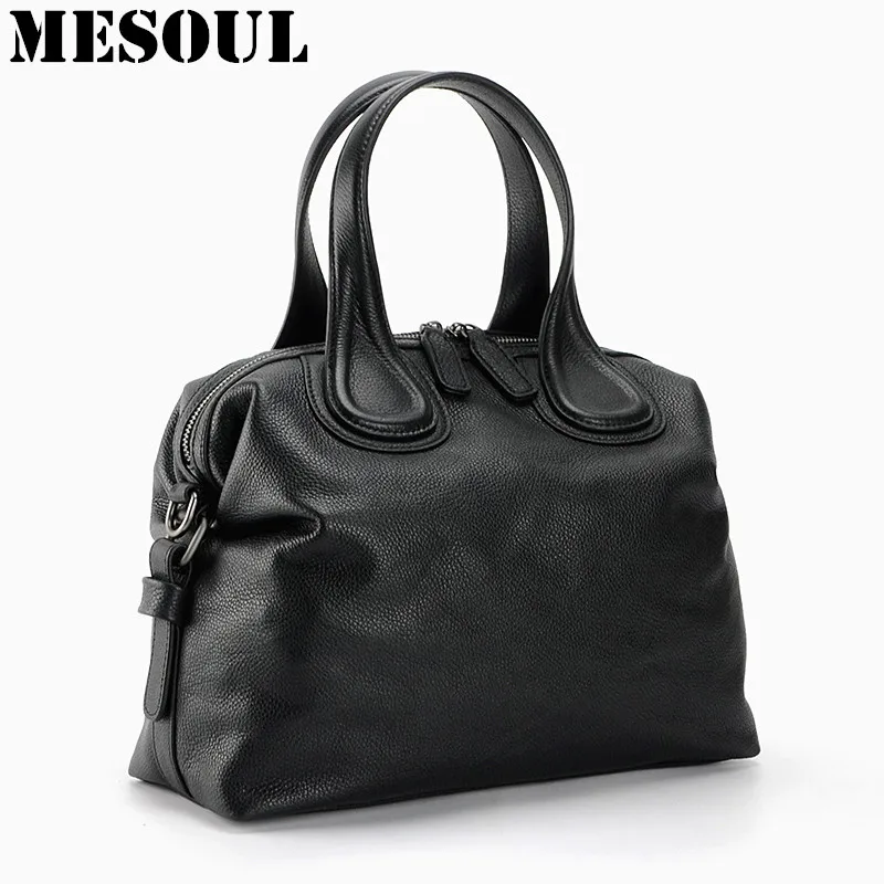 

Women's Handbags Soft Genuine Cow Leather Shoulder Bags For Ladies Crossbody Bag Fashion High Quality Female Purses Tote Satchel