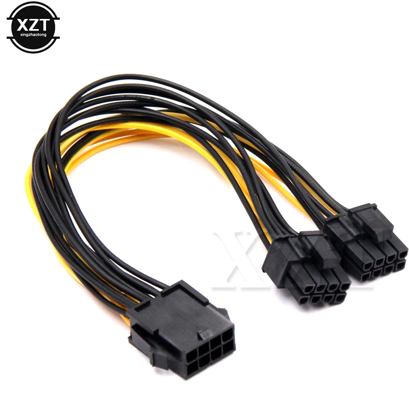Кабель питания GPU 8pin мама двойной PCI E Express 8p( 6 + 2 pin) папа 18AWG провод для графической