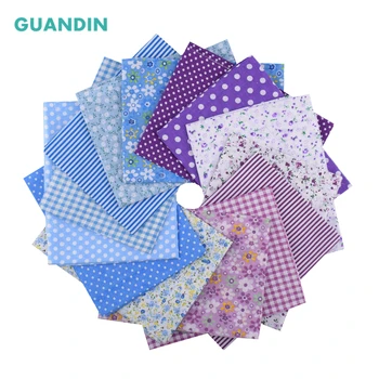 

GUANDIN,Plain Printed Cotton Fabric Bundle For Sewing & Quilting/Thin & Low Density Fat Quarter Cloth Tissue 50x50cm/14pcs/pack