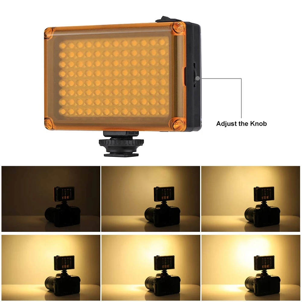 Фотографический светильник ing 112 светодиодный двухцветный 3200 K-5600 K регулируемый телефонный видео светильник для Youtube прямая передача для Canon Nikon Flash