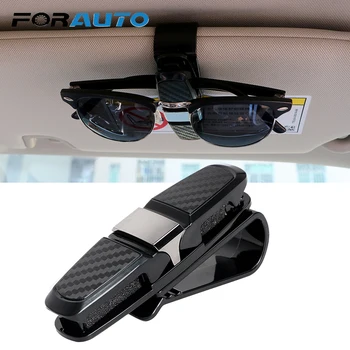 

Car Sun Visor Sunglasses Holder Eyeglasses Clip Fastener Cip Ticket Card Clamp Car Glasses Cases ABS Portable Auto Accessories