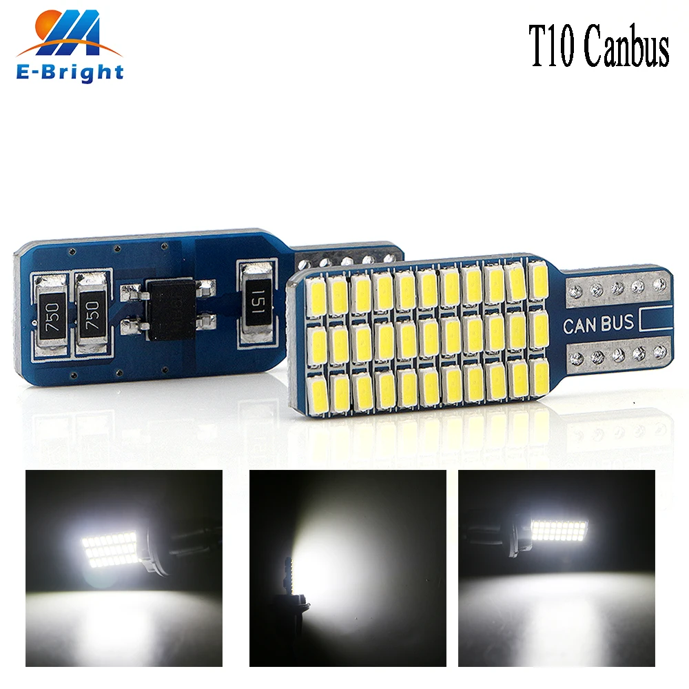 100 шт. Canbus T10 3014 33 SMD светодиодный индикатор без ошибок 9 16 В постоянного тока