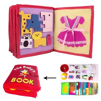 

Baby 3D DIY Cloth Book Non-Woven Early Learning Educational Toy Picture Book Manual Book For Infant Kids Early Education Books