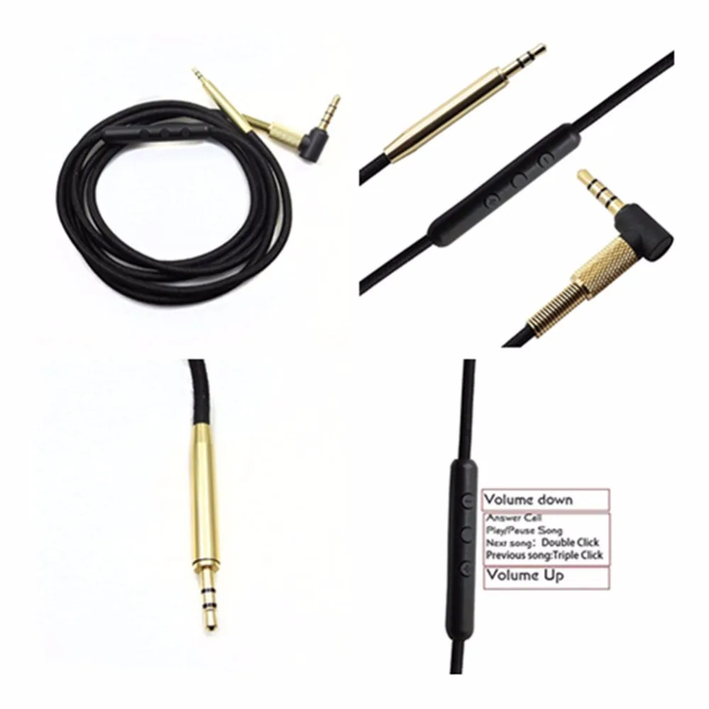 Audio-Technica Copper silver Headphone cable cord replace for Denon AH-MM400 MSR7 SR5 