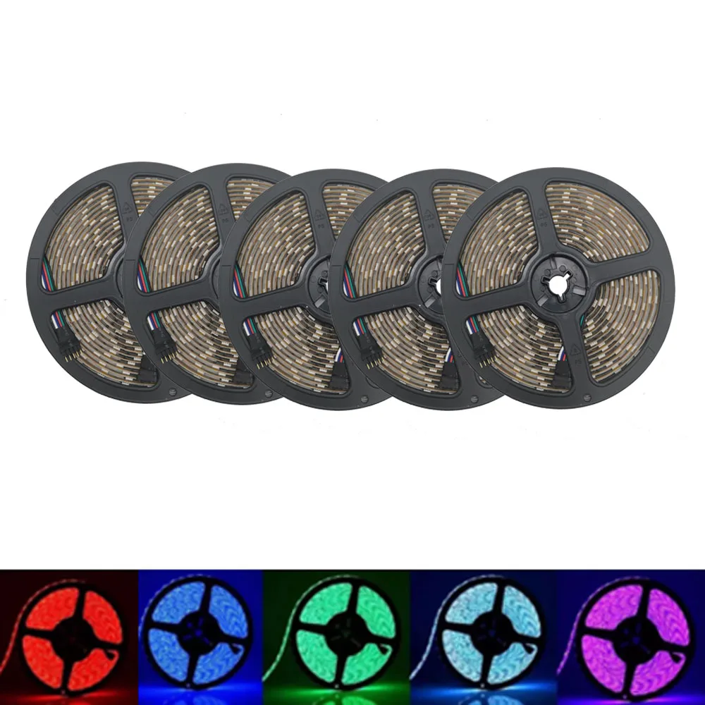 

RGB/RGBW/RGBWW 5050 Led Lights Strip Waterproof Different From WS2812B Led Strip For Living Room Decoration And Christmas