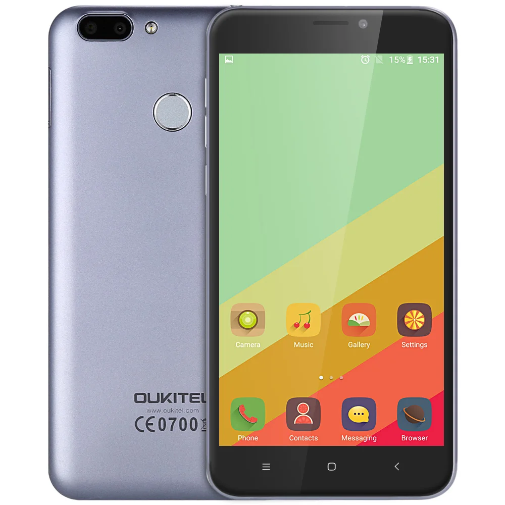 Oukitel U20 плюс Android 7 0 4G мобильный телефон 5 дюймов IPS панель FHD mtk6737t четыре ядра 13MP 2 ГБ
