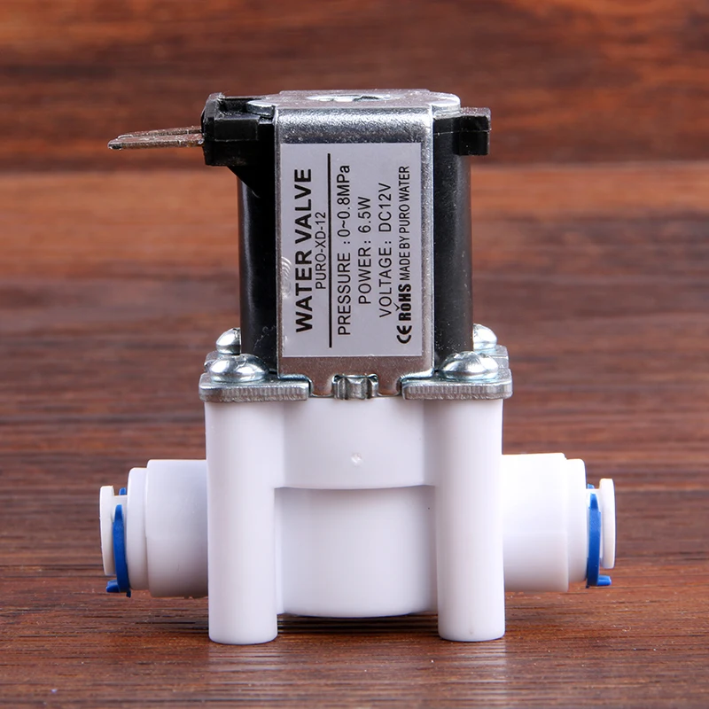 

Quick-connect 1/4" DC12V Solenoid Valve Universal Water Purifier Inlet Water Electromagnetic Valve Normally Closed Type Valves