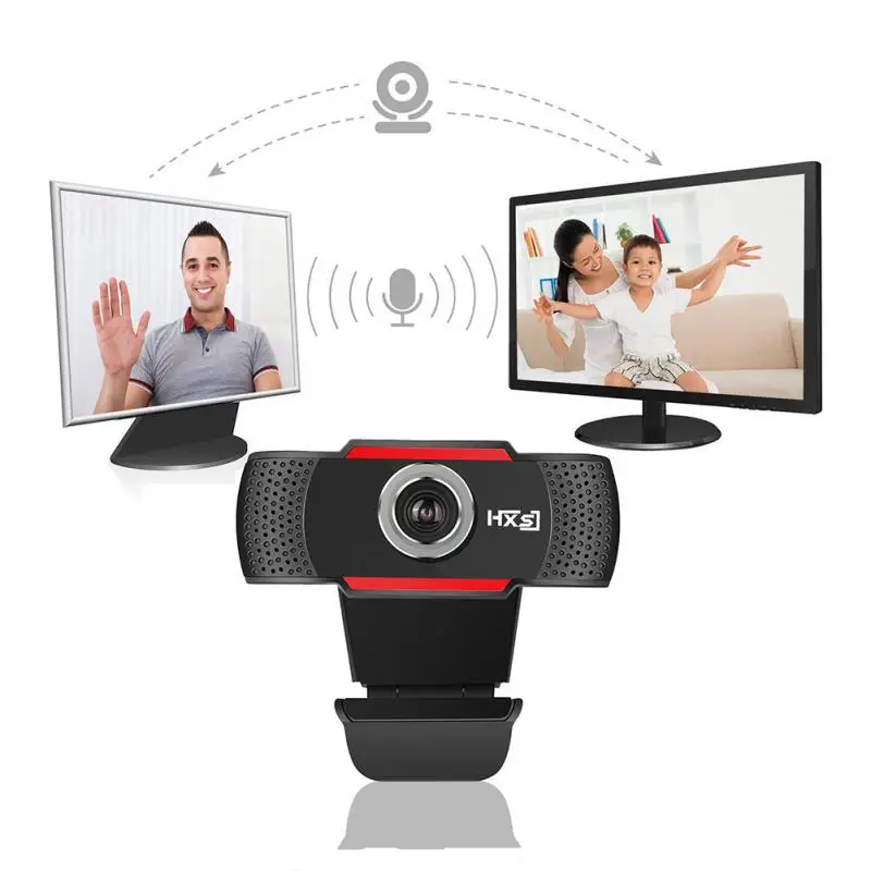 

HXSJ 720P HD Webcam Camera Rotating PC Computer Camera With Calling Noise Canceling Mic For Home Office Use