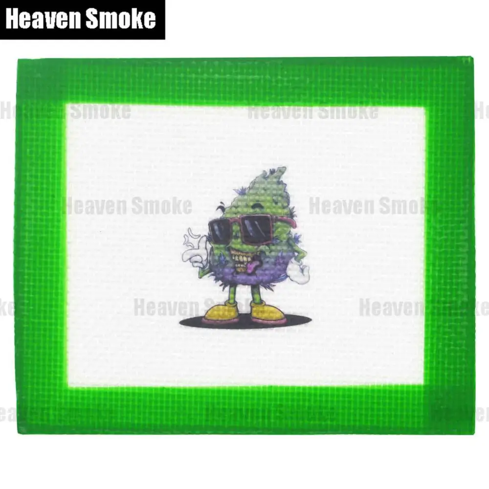Non-stick Wax Mat Pad Silicone Nonstick Mat for wax dry herb vape pen dabber tool Small Silicone Baking Mats Dab Oil Wax Extract - Color: green-4