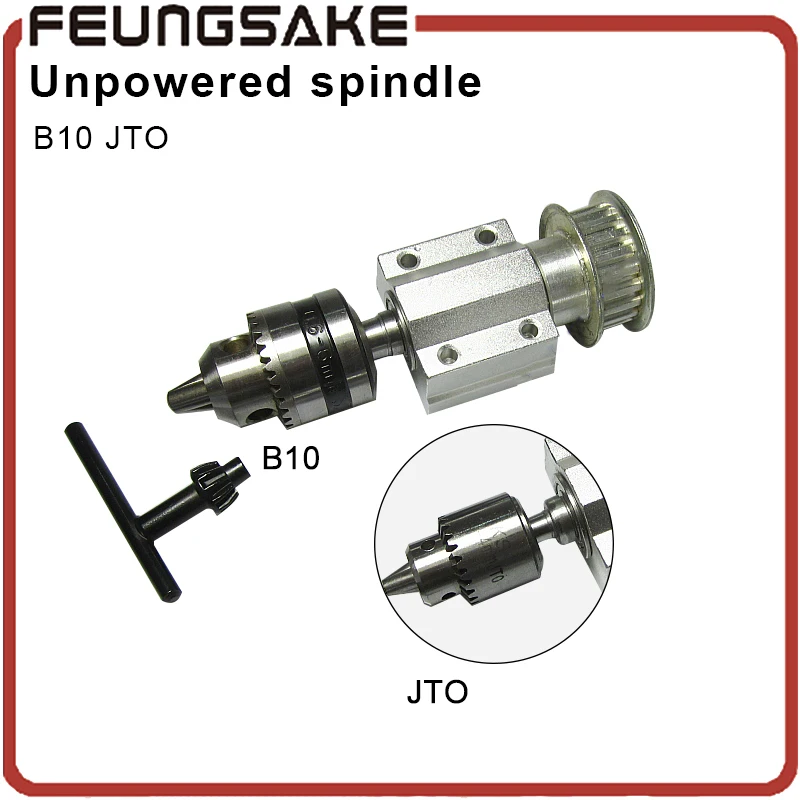 

B10 6.5mm clamp lathe woodworking lathe rotary thimble chuck turret tailstock spindle unpowered JTO chuck with spindle rotating