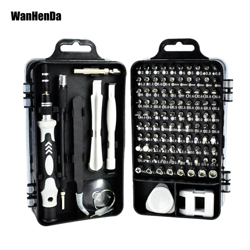 Online 115 In 1 Screwdriver Set Multi function Computer PC Mobile Phone Digital Electronic Device Repair Hand Home Screwdriver Tool Bit