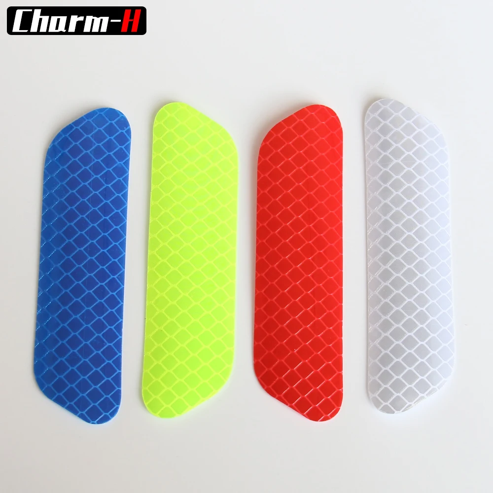4pcs Reflective Tape Strip Marking Sticker Door Open Safety Warning Sign Mark Car Styling for BMW Benz Mercedes Ford Audi Decals