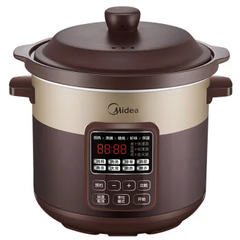 

30LK1812 Home 24H Reservation Slow Cooker with Timer 4L 300W Ceramic LCD Display Stew Pot Mini Multi Cooker 6mm Thick Liner Wall