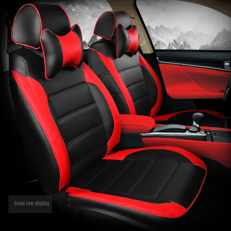 

Custom Leather Car Seat Cover For Citroen c4 c5 c2 c3 drain BLACK/GRAY/RED/BLU car accessories car styling