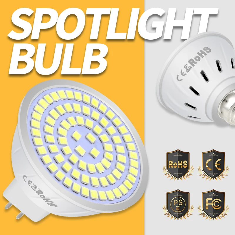 

220V E27 Led Spot Light E14 Corn Light MR16 Ampoule GU10 LED Lamp GU5.3 Bombillas Led 3W 5W 7W 2835 SMD Spotlight Bulb For Home