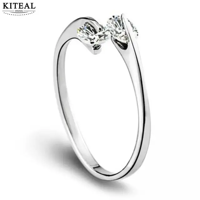 Kiteal Anelli Ridimensionabili per Le Donne Femminile Anello Zircone tondo Gioie Kiteal Anelli Ridimensionabili per Le Donne Femminile Anello Zircone tondo Gioie