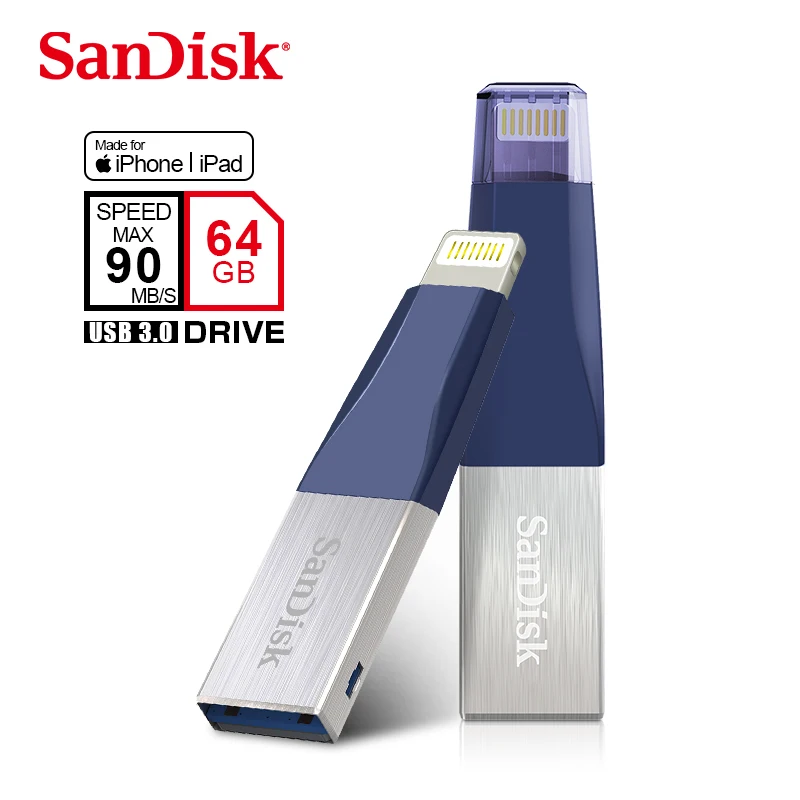 sandisk iXPAND OTG флеш-накопитель usb 3,0 64 Гб 128 ГБ флеш-накопитель Lightning usb карта памяти Флешка для iphone/ipad/ipod