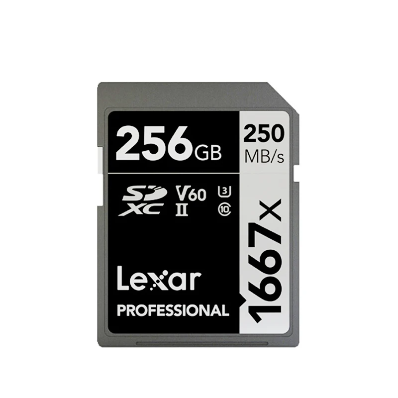 Lexar 1667X карта памяти 64 128 Гб класс 10 U3 V60 SD карта 128 Гб 64 Гб 256 ГБ 250 Мб флеш-карта SD карта памяти для камеры SDXC SDHC - Емкость: SD1667X-256G