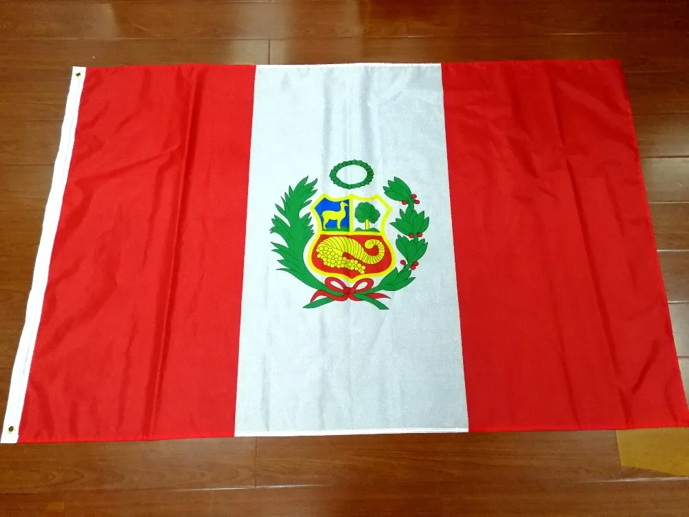 

90*150cm PER PE peru flag For Decoration