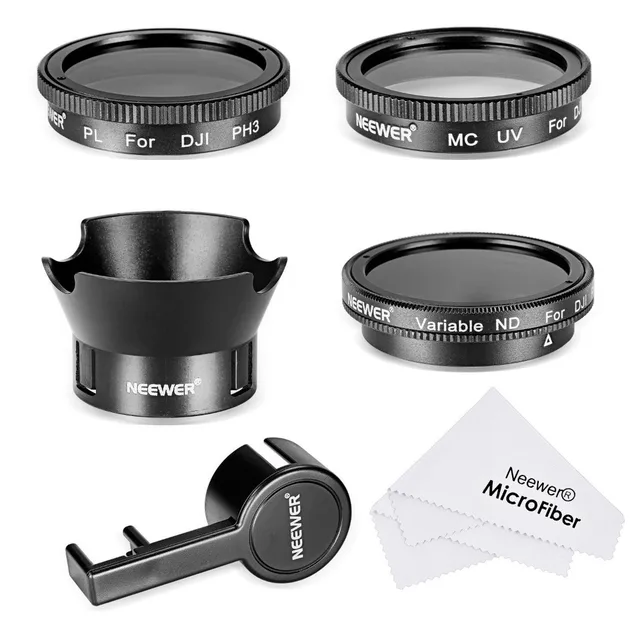 Best Offers Neewer Filter Kit for DJI Phantom 3 4K, UV Filter'CPL 'ND2-400 Filter' Rose Petal Lens Hood'Lens Cap Protector 'Cleaning Cloth