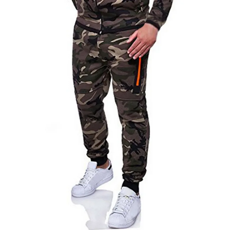 LASPERAL модный Камуфляжный свитшот с принтом куртки брюки комплект для мужчин Осенняя теплая верхняя одежда спортивный костюм повседневная