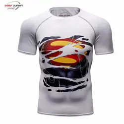 2018 Marvel Капитан Америка супер герой сжатия короткий рукав гражданская война 3D Напечатанная футболка Для Мужчин's Фитнес одежда летняя Breathab