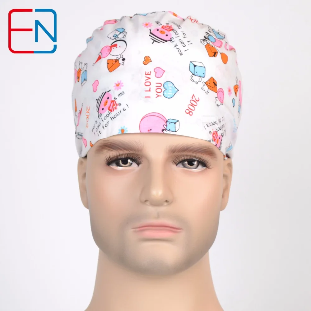 Hennar Для мужчин скраб Caps 2018 Новый медицинский продвижение шапки Дизайн для Для женщин человек, доктор хирургического скраб Caps дешевые