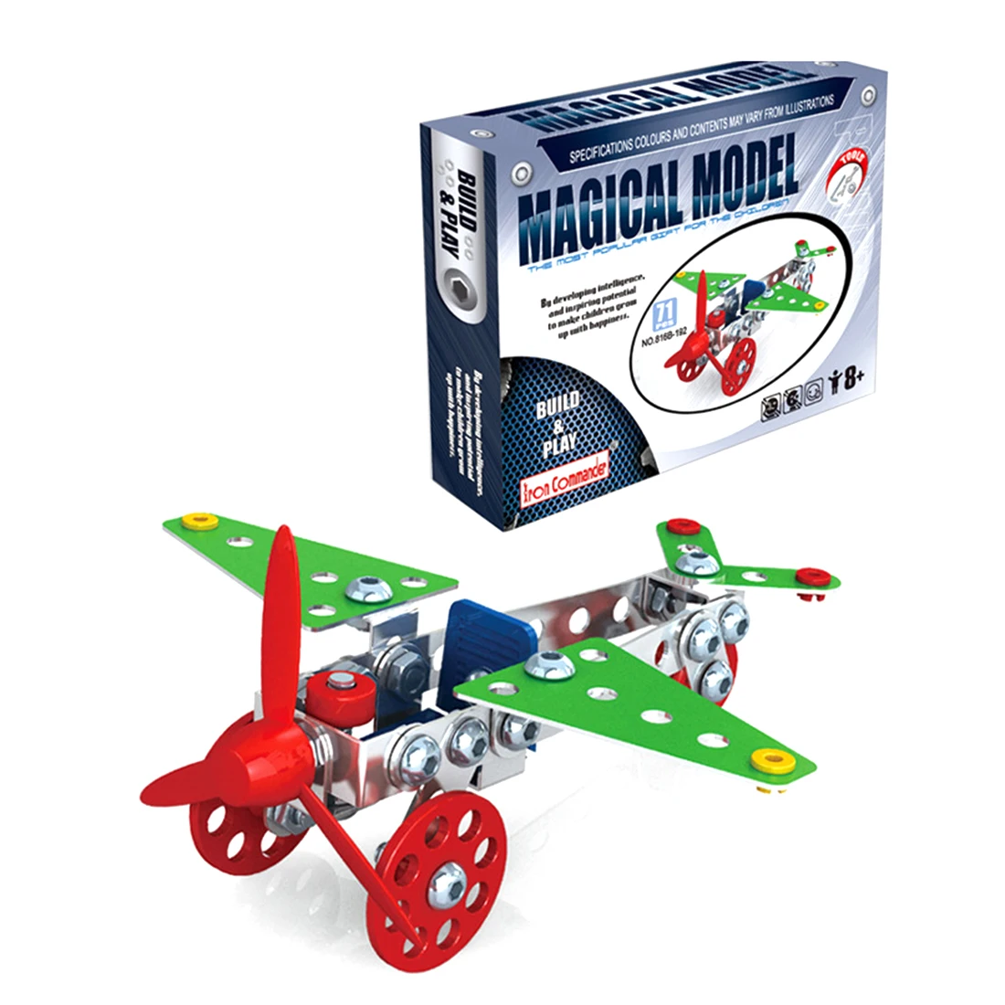 

3D Metal Airplane DIY Model Set Assembly Building Block Early Learning Education Toy For Kids