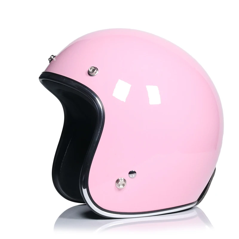 Мотоциклетный шлем, небольшой корпус с открытым лицом 3/4, мотоциклетный шлем Casco Capacete, винтажный Ретро-шлем, матовый черный