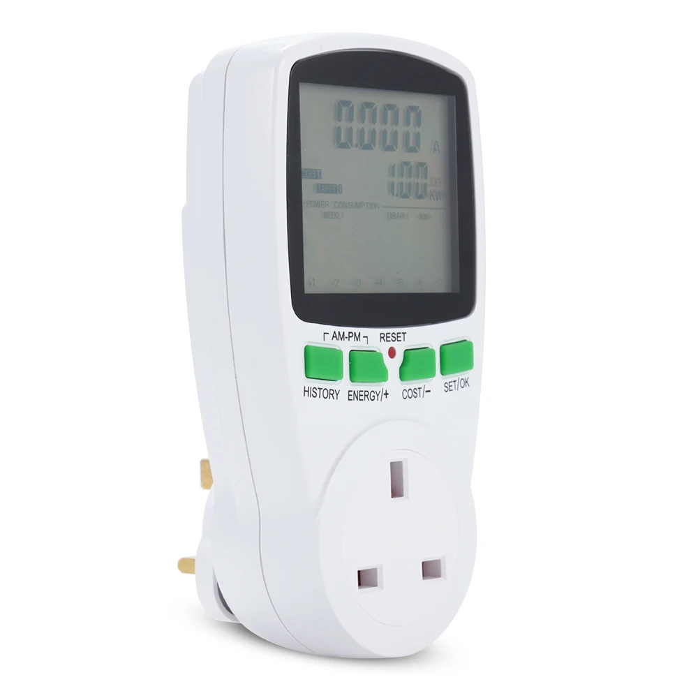 

Intelligent Billing Socket Power Meter AC Electricity Consumed Wattage Energy Electricity Monitor EU/UK/US Plug
