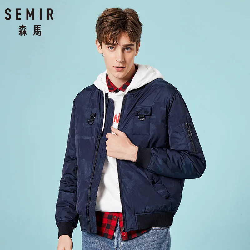 SEMIR новинка мужская зимняя куртка брендовая одежда модное толстое теплое пальто