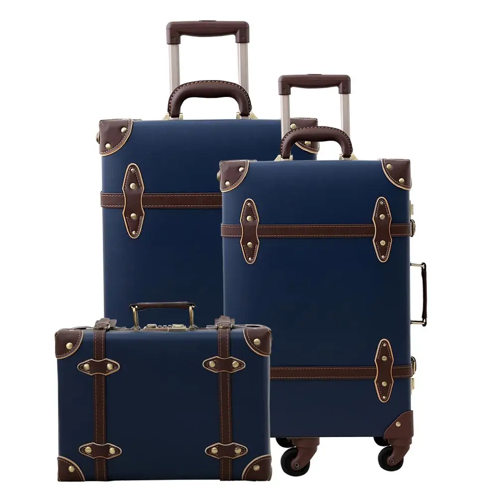 Винтажный чемодан для переноски багажа Hardside Rolling Spinner Ретро стиль для туристический багажник