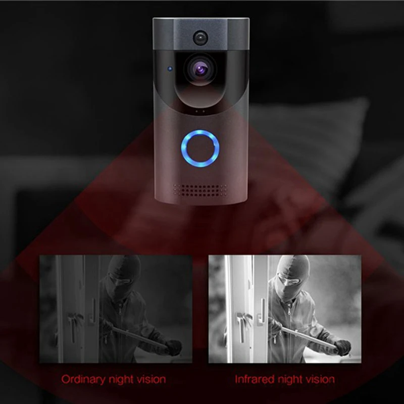 Видеодомофон Водонепроницаемый 720 P Hd беспроводной Wifi видео дверной звонок ИК камера двухсторонний аудио дверной звонок на батарейках