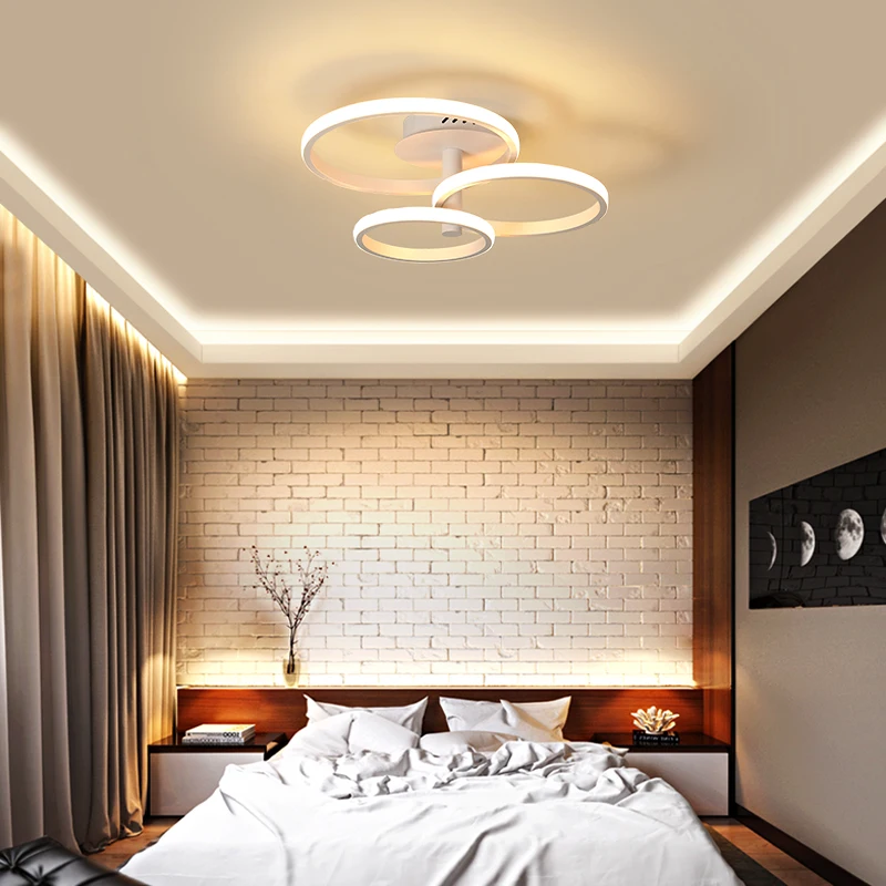 

Nordic style room lamp simple modern led ceiling lamp round creative personality study room lamp