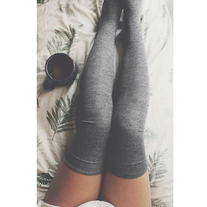 cotton thigh high socks (5)