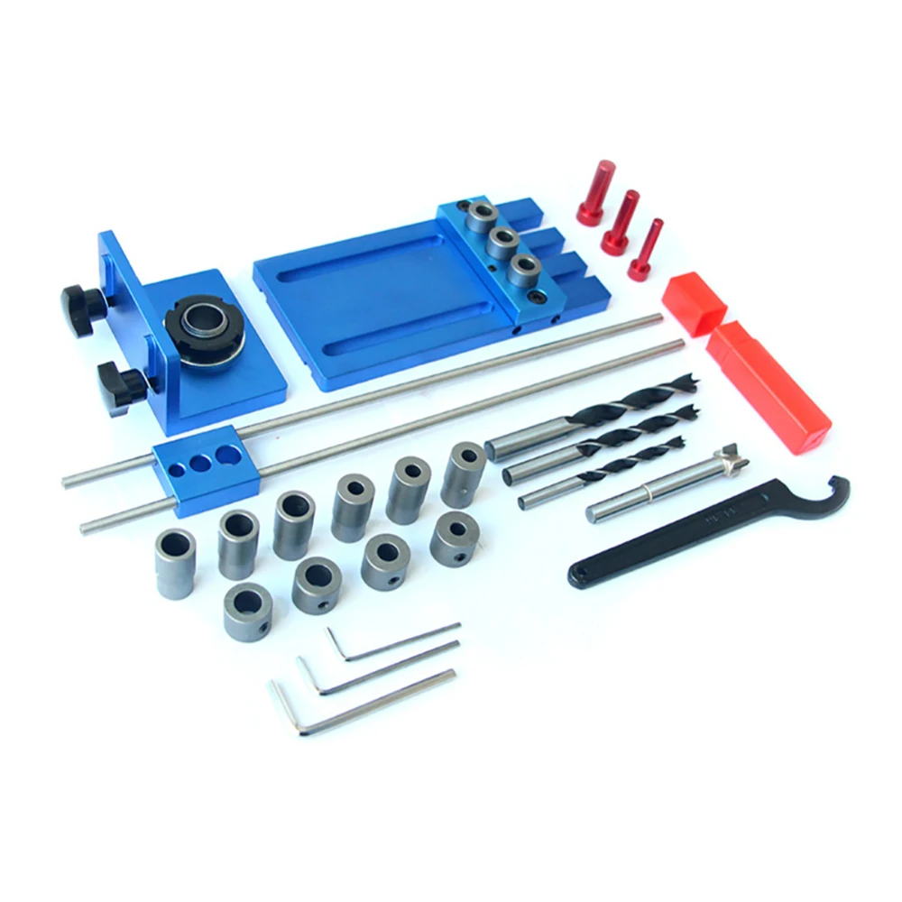 

3-in-1 Aluminum Alloy Hole Opener Punch Fixture Tools Hole Saw Carpenter Kit Woodworking Punch Locator