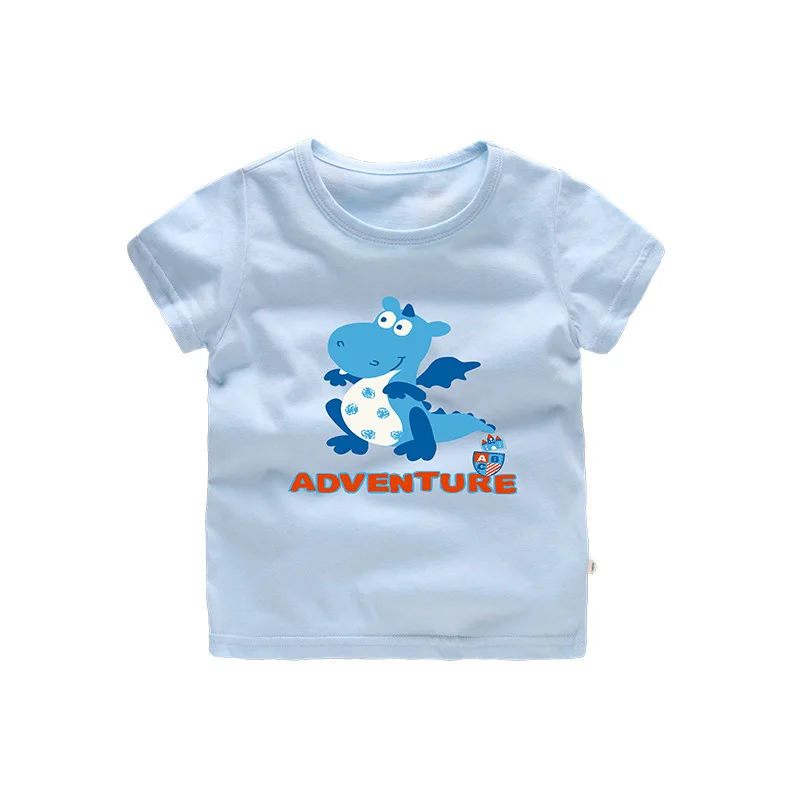 VIDMID/Летняя Детская футболка с короткими рукавами; футболки для девочек и мальчиков; футболки; одежда с ракетами; хлопковые футболки с рисунками; 4018 34