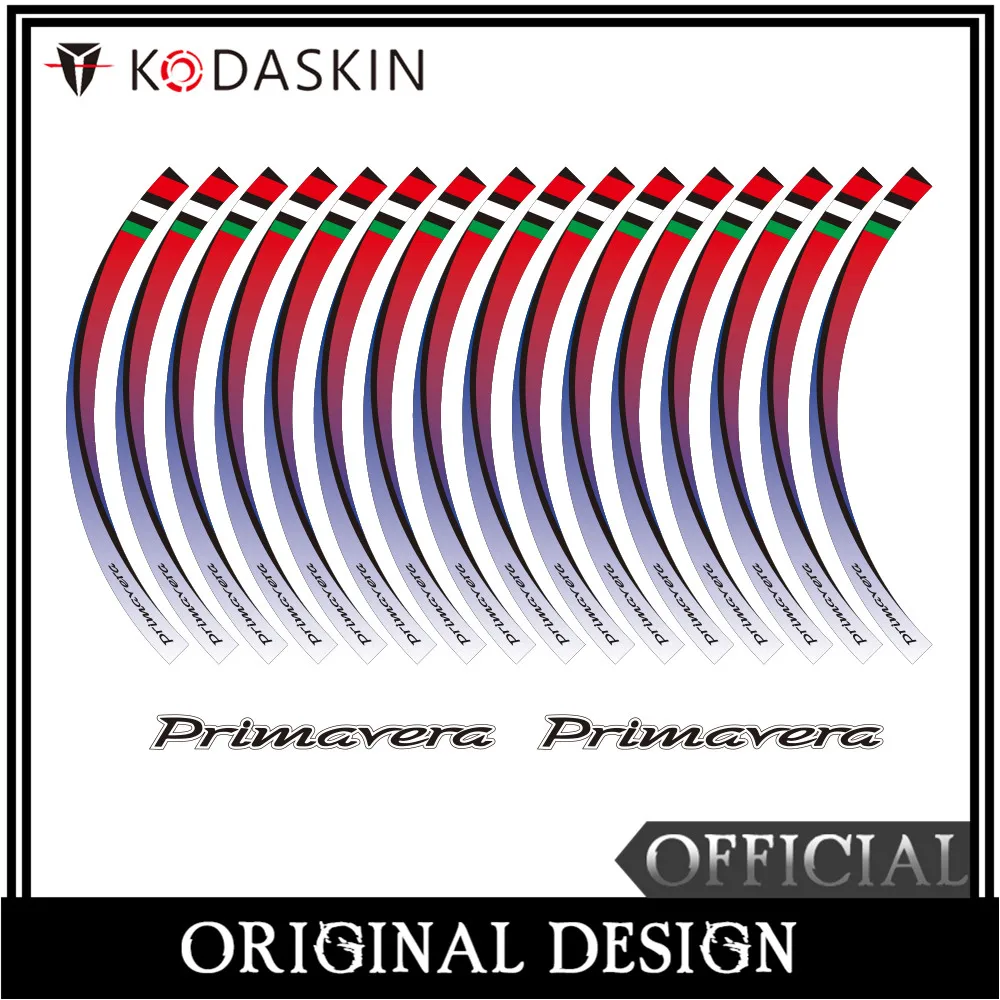 

KODASKIN 2D Emblem Sticker Decal Wheel Rim for Vespa Primavera 125 Primavera 150