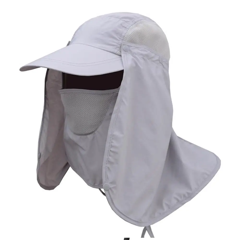 light grey Уличная Мужская Солнцезащитная шляпа от солнца, кепки для рыбалки, женские летние быстросохнущие шапки для верховой езды, бейсболка для горного туризма, дышащая, распродажа - Цвет: light grey