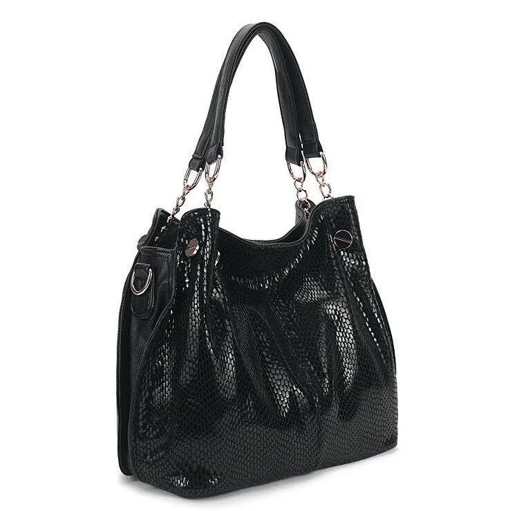 Kaufen 100% echtem Leder Taschen Für Frauen 2019 Mode Schulter Messenger Taschen Luxus Designer Handtaschen Damen CrossBody Krokodil X 4