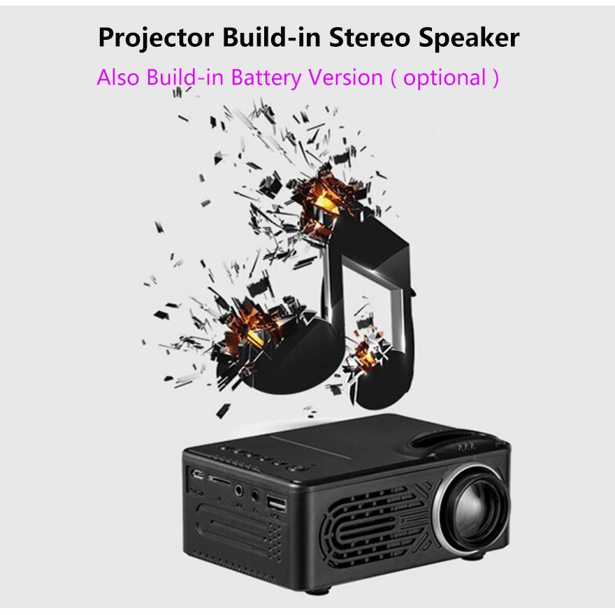 SmartIdea Новый мини светодиодный проектор видеоигра портативный аудио/AV/USB/SD
