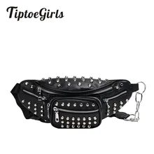 Шипованная женская поясная сумка Высокое качество модные нагрудная сумка в стиле casual дикая сумка