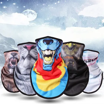 

Creative Animal Winter Scarf Fashion Men Scarf Warm Ski Face Mask Outdoor Bike Motorcycle Windproof Fleece Scarves Neck Scarf