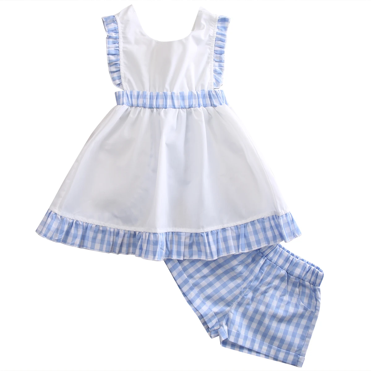 

New Baby Kids Girls Child Ruffles Dress Backless Dress Party Princess Formal Dresses 2-7Y