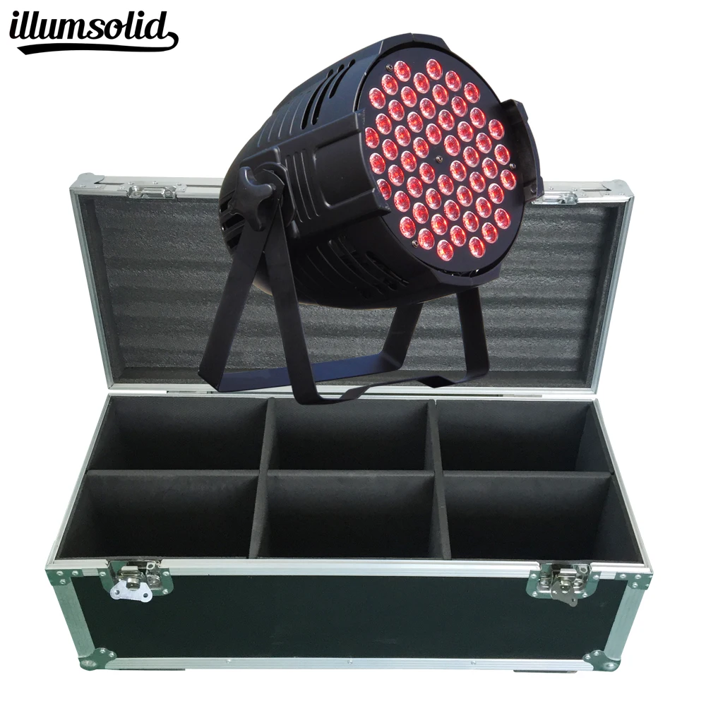 

Flight Case with 6 pieces LED Par 54x3W RGBW LED Stage Light DMX512 for disco DJ Party Decoration Stage Lighting