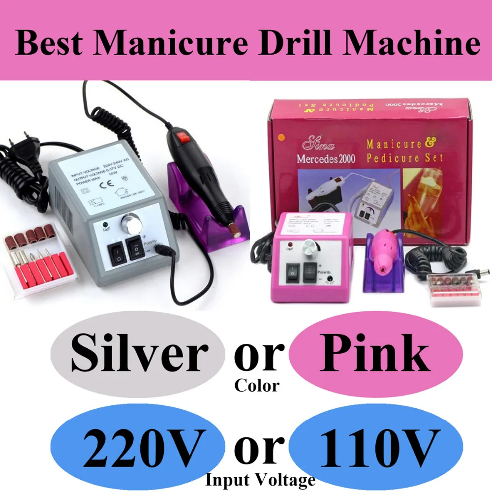 Manicure & Pedicure set 20000 RPM electric mill machine Nail polish machine Nail drill machine sander Free Shipping