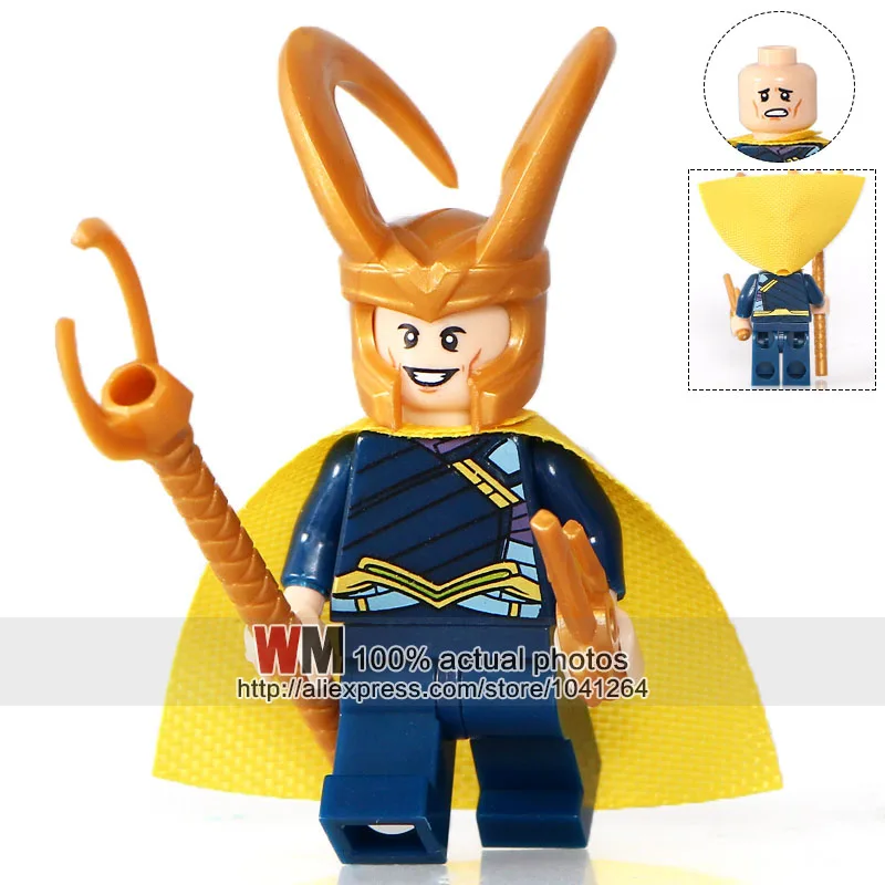 

Building Blocks Single Sale PG254 Loki Hela Valkyr Thor Two-Face Super Heroes Bricks Children Gifts Toys PG8064 Drop Shipping