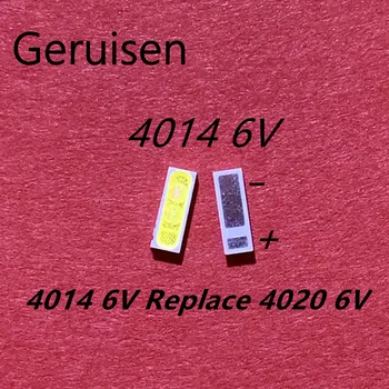 

4000PCS /Lot 4014 4020 emc CHIP-2 SMD LED Beads Cold white 4014 1W 6V 150mA For TV/LCD Backlight (EMC)