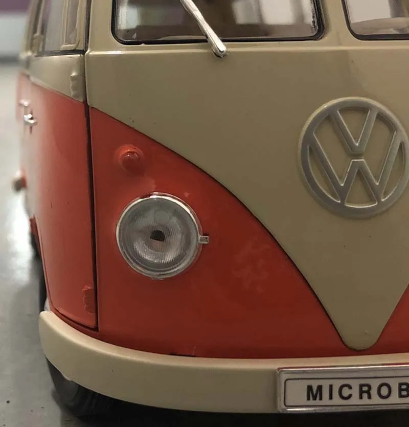 1:18 VW T1 Samba Van модель автобуса из сплава игрушечные машинки классические литые под давлением Машинки Игрушки для взрослых коллекция подарок